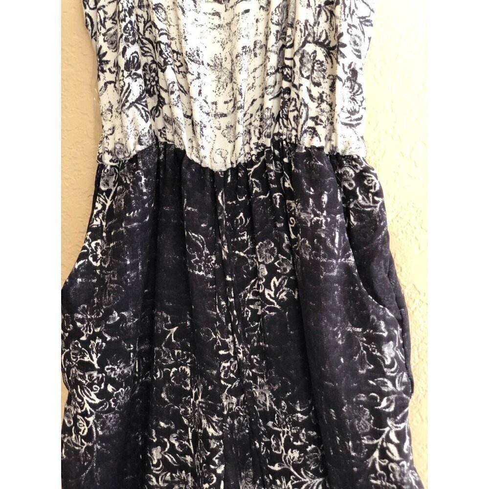 Lily White Women's Printed Drawstring Tapered Jumpsuit Size M - Picture 9 of 11
